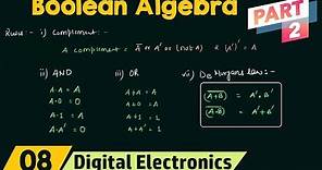 Introduction to Boolean Algebra (Part 2)