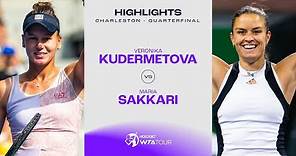 Veronika Kudermetova vs. Maria Sakkari | 2024 Charleston Quarterfinal | WTA Match Highlights