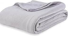 Berkshire Blanket Microfleece Twin Size Bed Blanket Chateau Gray,Lightweight Soft Breathable Plush Micro Fleece Blanket for Bed Couch Sofa,60x92 Inches