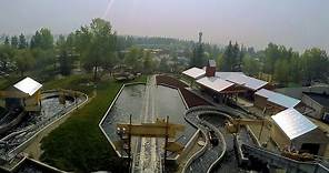 Timber Falls front seat on-ride HD POV Calaway Park