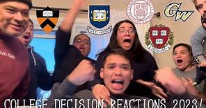 COLLEGE DECISION REACTIONS 2023! Class of 2027 (Harvard, Yale, Princeton, Cornell, GW)
