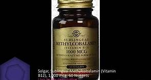 Solgar, Sublingual Methylcobalamin (Vitamin B12), 1,000 mcg, 60 Nuggets