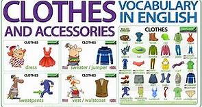 Clothes in English – Basic English Clothes Vocabulary - Names of clothes in English