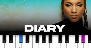 Alicia Keys - Diary (piano tutorial)