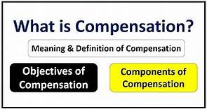 What is Compensation in Human Resource Management? Definition Objectives, Components of Compensation