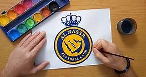 How to draw the AL NASSR logo - CRISTIANO RONALDO's new club
