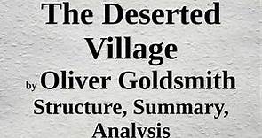 The Deserted Village by Oliver Goldsmith | Structure, Summary, Analysis