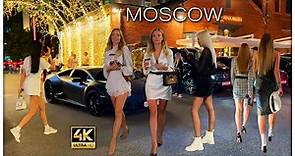 Nightlife of Beautiful Russian Girls. Continuation of Walking Tour of Moscow Food Mall Depo 4K