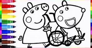 Dibuja y Colorea a Peppa Pig con Mandy Mouse 🐷🐭🎨 Dibujos Fáciles Para Niños