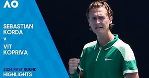 Sebastian Korda v Vit Kopriva Highlights | Australian Open 2024 First Round