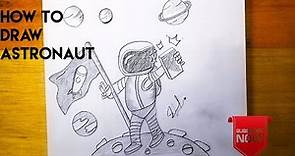 How to draw astronaut easy step by step | Super Easy Drawing Tutorials
