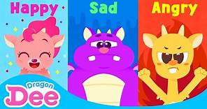If You're Happy | Learn emotions! Happy, sad, scared, angry | Dragon Dee Nursery Rhymes & Kids Songs