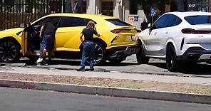 Ben Affleck's son backs Lamborghini into BMW at dealership