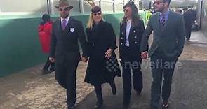 Jamie Dornan and wife Amelia Warner attend Cheltenham UK - March, 2018.