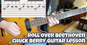 Guitar Lesson: Roll Over Beethoven - Chuck Berry (Intro and Solo)