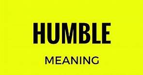 Humble Meaning