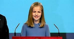 Spain's Princess Leonor performs first public reading