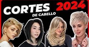 Cortes de PELO ✂️ para MUJER 2024 💇 Tendencia FEMENINA CABELLO 👀 CORTO MEDIANO Y LARGO👇 +30 +40 +50