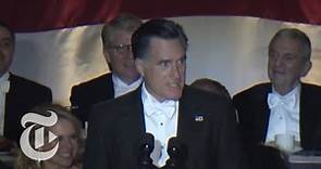 Election 2012 | Romney Laughs It Up at Al Smith Dinner | The New York Times