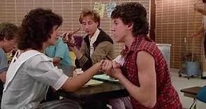 just one of the guys (1985) - billy zabka table scene