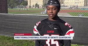 Teenage girl breaks barriers joining Dewitt Clinton football team, inspiring others