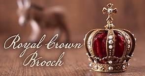 【レジン×樹脂風粘土】クラウンのブローチ ペーストクレイ DIY Crown brooch icing clay[Resin×Clay]