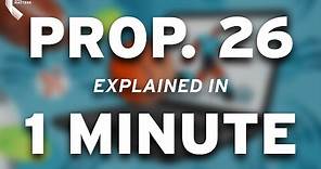 California Prop 26: Sports Betting at tribal casinos, explained in 1 min (2022)