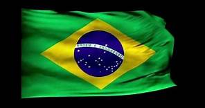 Brazil flag waving , Brazil national anthem [720P] , 3D animation