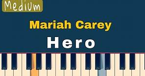Mariah Carey - Hero | Easy Piano Tutorial +Sheet