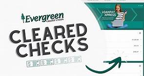 Find Cleared Checks in Online Banking - Evergreen Credit Union