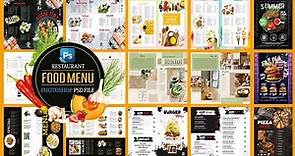 Restaurant Food Menu Template In Photoshop PSD File || Tutorial How to Edit.