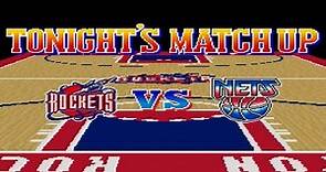 NBA Give 'N Go SNES Playthrough - Houston Rockets vs New Jersey Nets