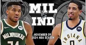 Milwaukee Bucks vs Indiana Pacers Full Game Highlights | Nov 9 | 2024 NBA Season