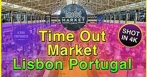 Time Out Market in Lisbon Portugal both inside and out in full 4k the ultimate Lisbon food market.