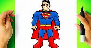 Como DESENHAR SUPERMAN passo a passo - Como DIBUJAR a SUPERMAN paso a paso - Drawing Tutorial