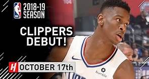 Shai Gilgeous-Alexander Official NBA Debut Full Highlights Clippers vs Nuggets 2018.10.17 - 11 Pts!