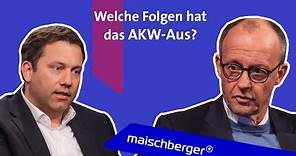 Lars Klingbeil (SPD) und Friedrich Merz (CDU) im Gespräch I maischberger