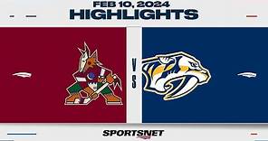 NHL Highlights | Coyotes vs. Predators - February 10, 2024