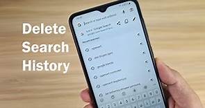 How to Delete Search History