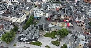 The Church of Saint Joan of Arc. Arial DRONE View. AMAZING! - Rouen France - ECTV