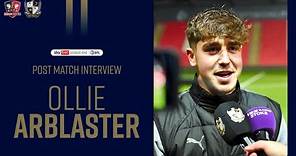 Post Match | Goalscorer Ollie Arblaster reacts to win against Exeter City