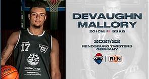 Devaughn Mallory #17 highlights | 2021/22 BBC Twisters Rendsburg (Germany)