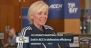 Georgia Tech women's basketball head coach Nell Fortner at ACC Tipoff - Oct. 11, 2022