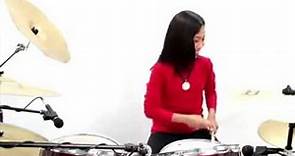 Talented malaysian girl drummer drumming a hindi song