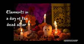 Elements in a day of the dead altar