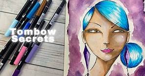 🔥 My 21 TOP TIPS for FLAWLESS Tombow Marker Coloring on your Mixed Media PORTRAITS!