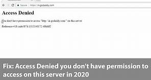 Fix: Access Denied you don't have permission to access on this server