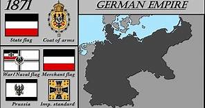 Prussia/Germany History with Map and Flags.