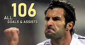 Luis Figo All 106 Goals & Assists for Real Madrid