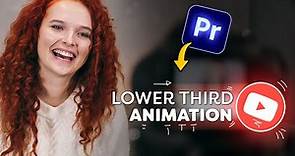 Animate a LOWER THIRD: Advanced Premiere Pro Tutorial